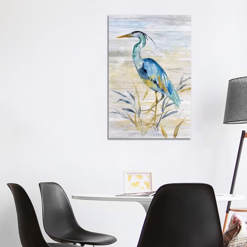 iCanvas "Blue Heron II" by Nan Canvas Print - 40x26x1.5