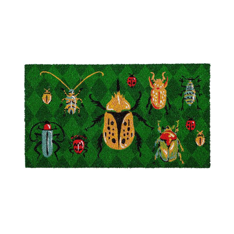 28 in. x 16 in. Garden Beetles Coir Mat