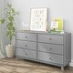 preview thumbnail 4 of 58, Max and Lily Solid Wood 6-Drawer Dresser Grey