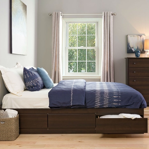 King size espresso platform bed hot sale frame