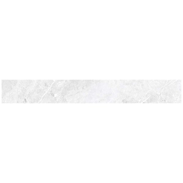 Opera 3x24 White Porcelain Bullnose Tile Trim - 3 x 24 - 1 Piece - Bed ...