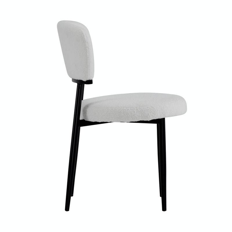 Set of 2 Modern Upholstered Arm Dining Chairs with Metal Legs, Soft Padded Seat & Backrest