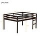 preview thumbnail 4 of 5, Full Wood Loft Bed with Ladder, Espresso