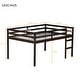 preview thumbnail 37 of 50, Solid Rubberwood Loft Bed Frame with Ladder, Guardrails and Underbed Storage Space - Low Height Design for Kids and Teens
