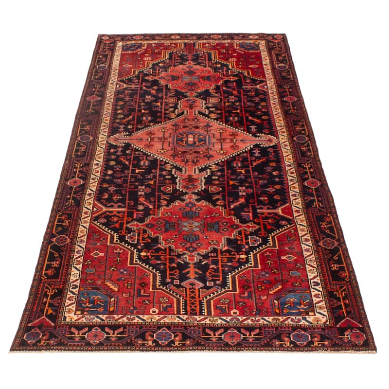 ECARPETGALLERY Hand-knotted Anadol Navy Wool Rug - 4'7 x 10'1