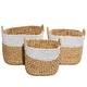 preview thumbnail 48 of 69, Handmade Dried Plant Wicker Contemporary Storage Basket