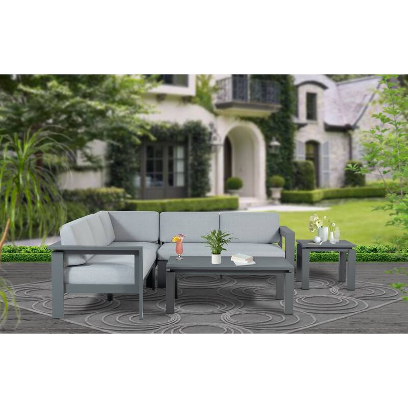 Sardinia Aluminum Frame Outdoor Sectional Sofa