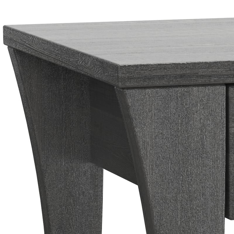Gray Wood Curving Legs End Table