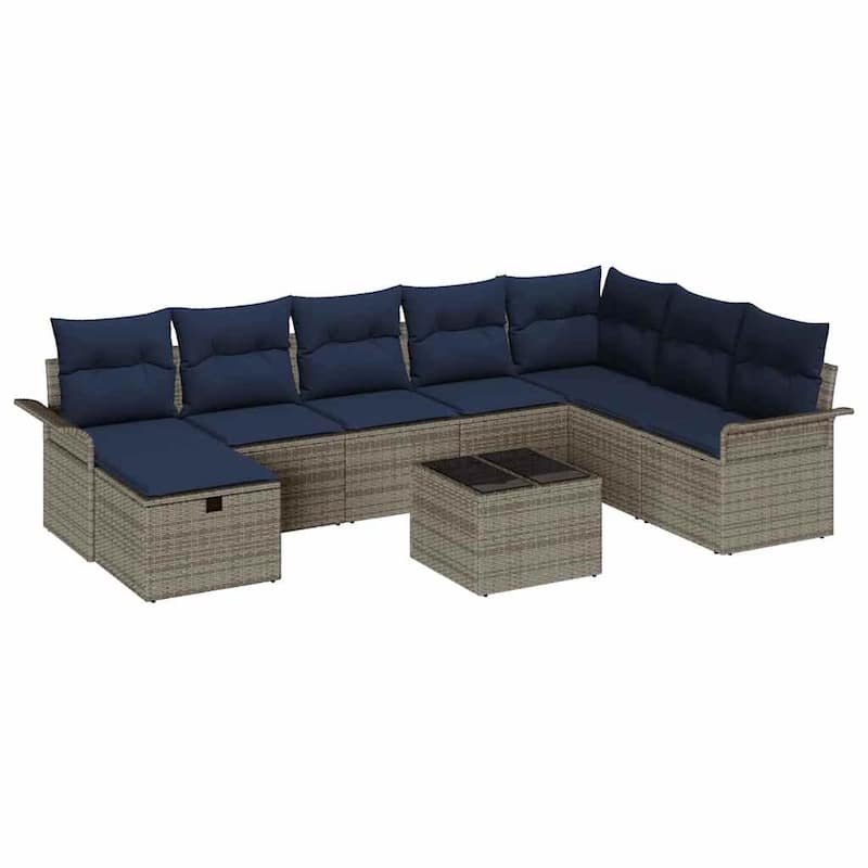 vidaXL 8/9 Piece Garden Sofa Set with Cushions