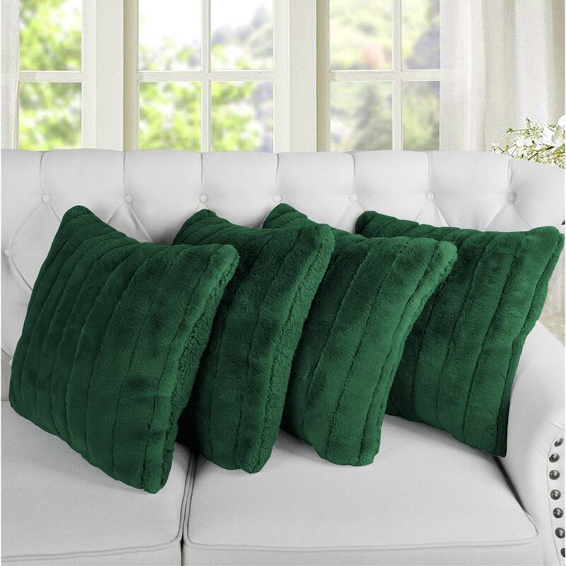 Serenta SuperMink Solid Color Throw Pillow Shell Cushion Cover Set