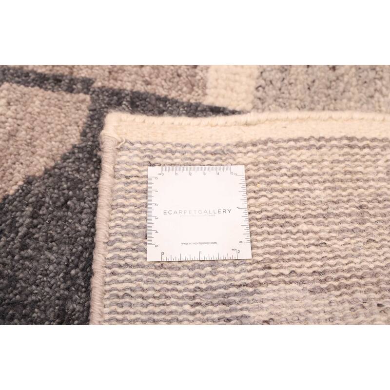 ECARPETGALLERY Hand-knotted Tangier Light Grey Wool Rug - 5'1 x 7'11