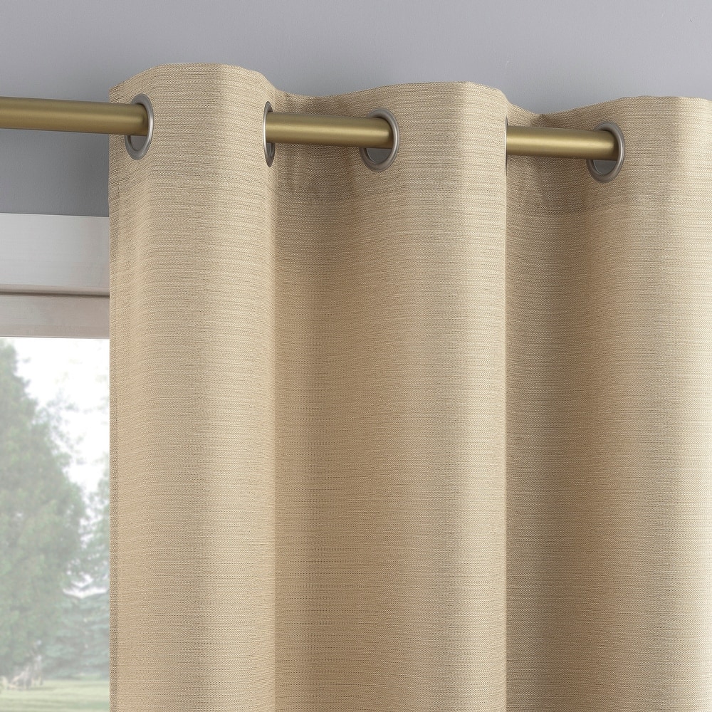No. 918 Landon Textured Semi-Sheer Grommet 1-Piece Curtain Panel, Single Panel