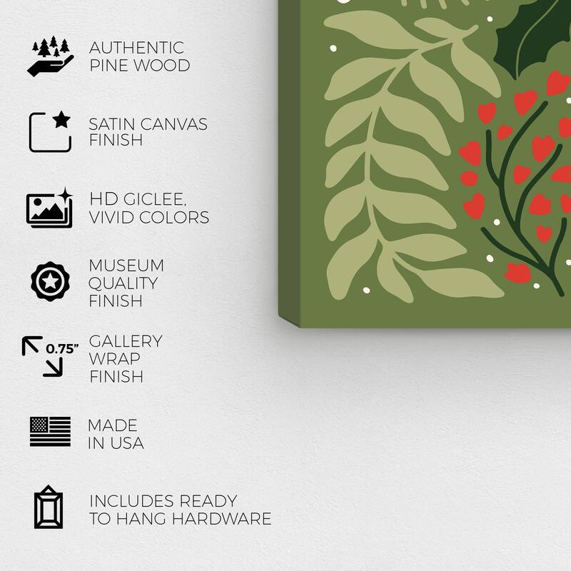 Wynwood Studio Canvas Holiday and Seasonal From the elves hidden place Green Modern & Contemporary Wall Art Canvas Print