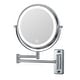preview thumbnail 1 of 6, 8 inch Double-Sided Wall Mounted 10X LED Magnifying Bathroom Mirror Chrome