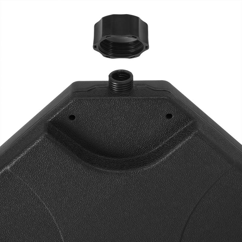 Javlergo 3-in-1 Heavy Duty Umbrella Base Stackable Sand & Water Fillable Patio Weights Portable HDPE Stand for Outdoor Umbrellas