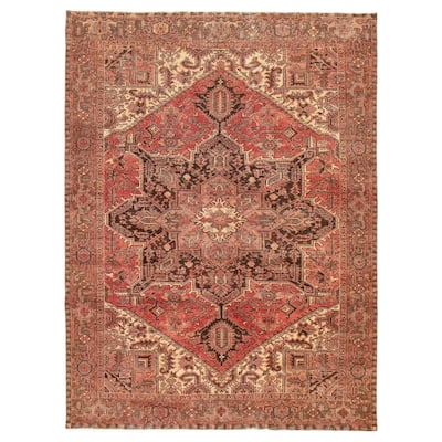 ECARPETGALLERY Hand-knotted Sarabi Red Wool Rug - 8'2 x 11'2