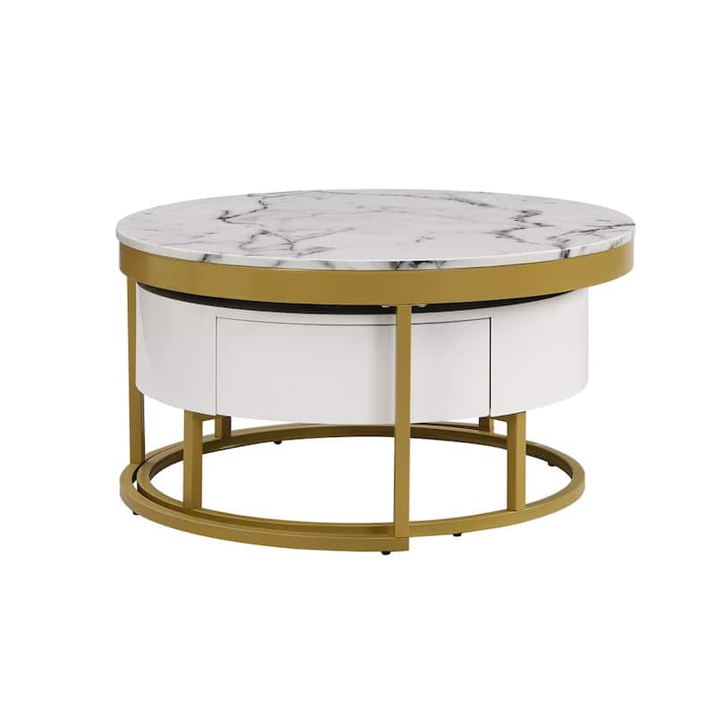Merax Modern Round Nesting Coffee Table