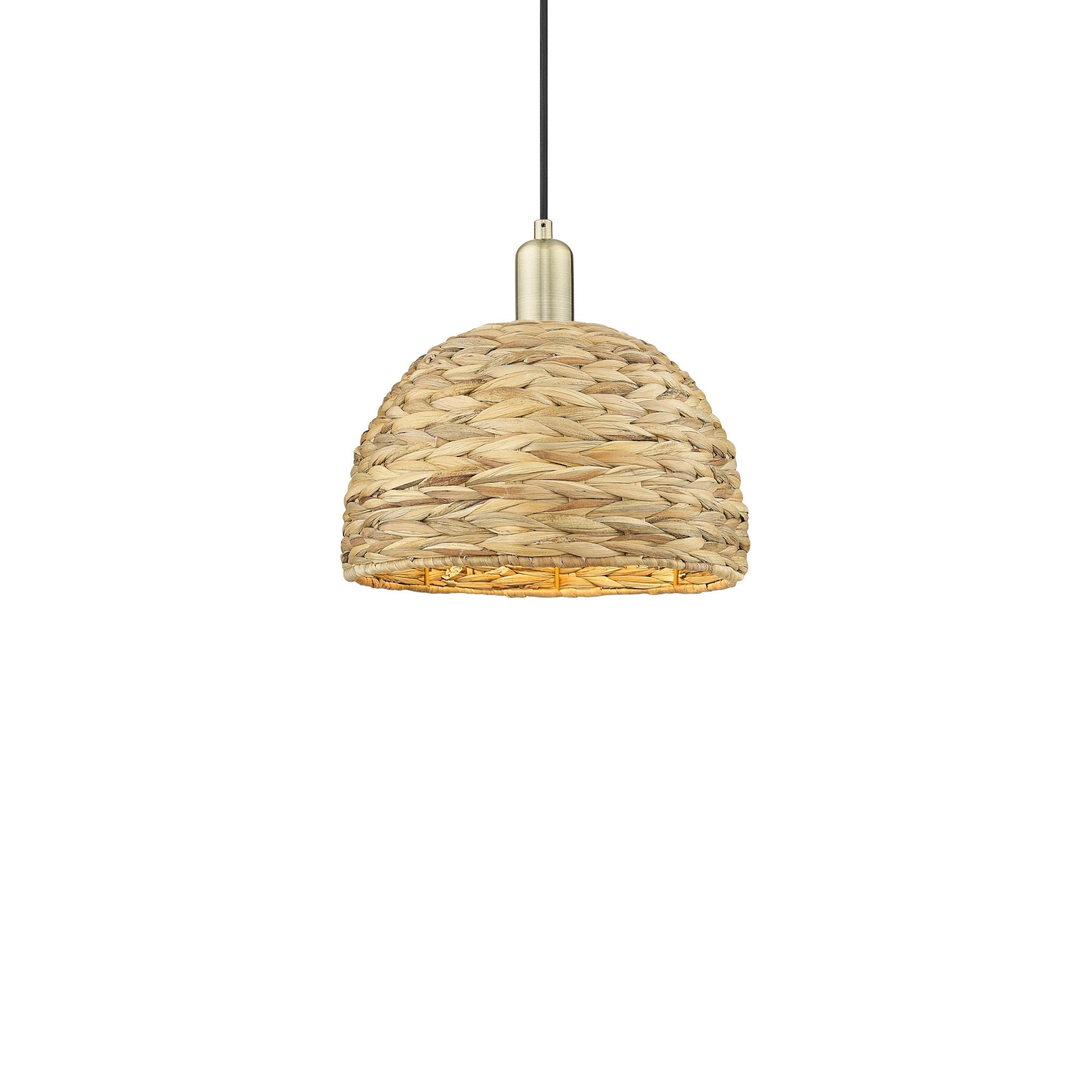 Innovations Lighting 716-1P-12-12 Woven Rattan Pendant Woven Rattan