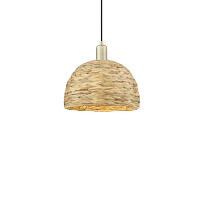 Innovations Lighting 716-1P-12-12 Woven Rattan Pendant Woven Rattan