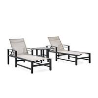 Stanford Sling 3pc Chat Set (2 Chaises, Side Table) - Bed Bath & Beyond ...