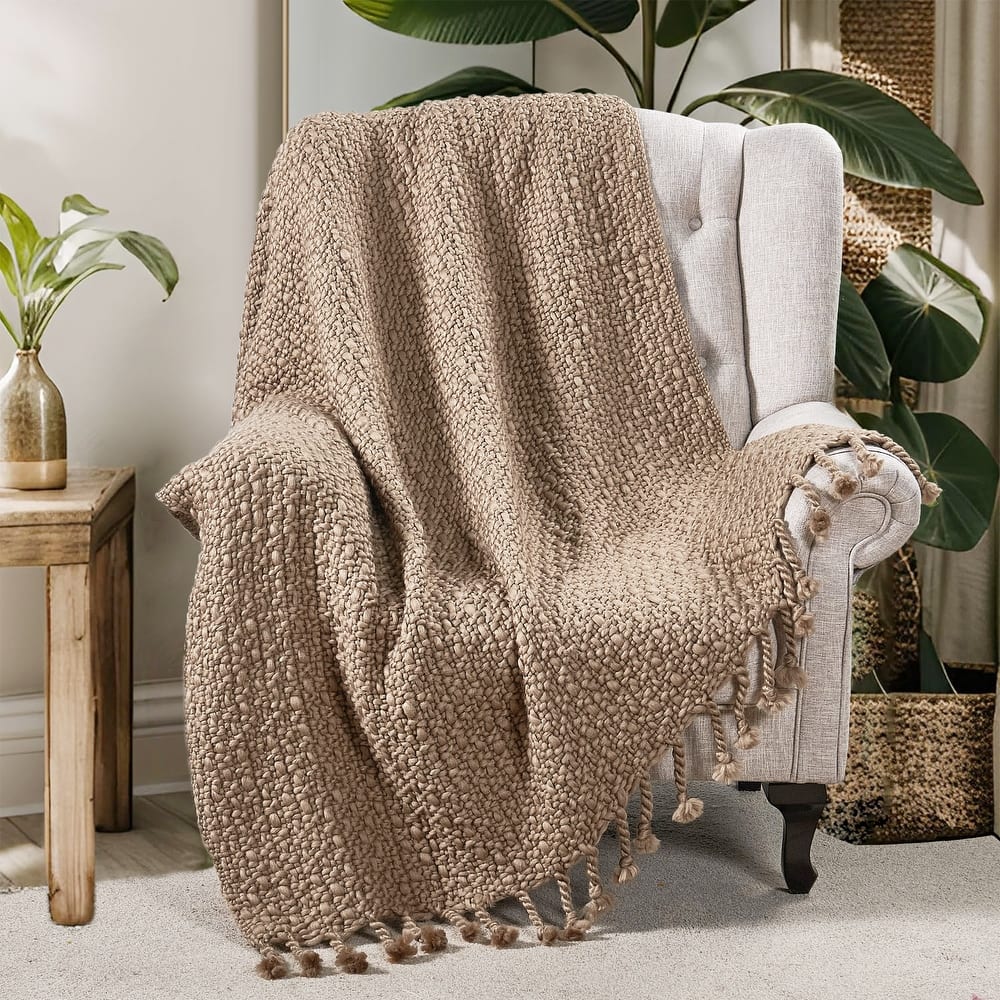 Home Soft Things Basket Weave Throw Super Soft Warm Blanket