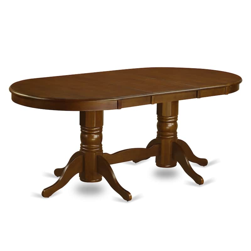 East West Furniture 9 Piece Dining Table Set Includes an Oval Wooden Table and 8 Dining Chairs, Espresso(Seat Type Options)