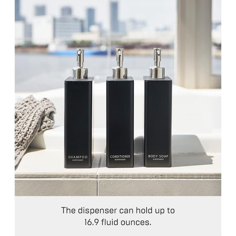 Yamazaki Home Rectangle Shower Dispenser - Three Styles, ABS Plastic, Conditioner, 24 fluid oz., 700 ml