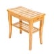 preview thumbnail 5 of 3, Bamboo Shower Bath Stool Wood Seat Bench for Indoor or Outdoor Use