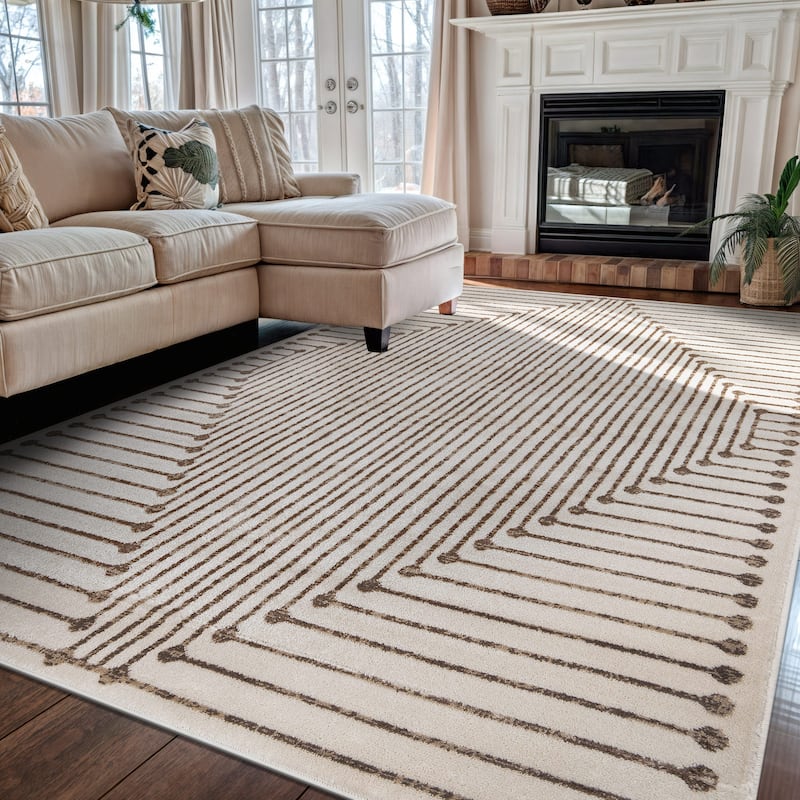 Contemporary Checkered Area Rug