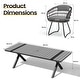 preview thumbnail 10 of 14, 9PC Outdoor Patio All-Weather Aluminum Dining X Frame Table Set with Rattan Chairs