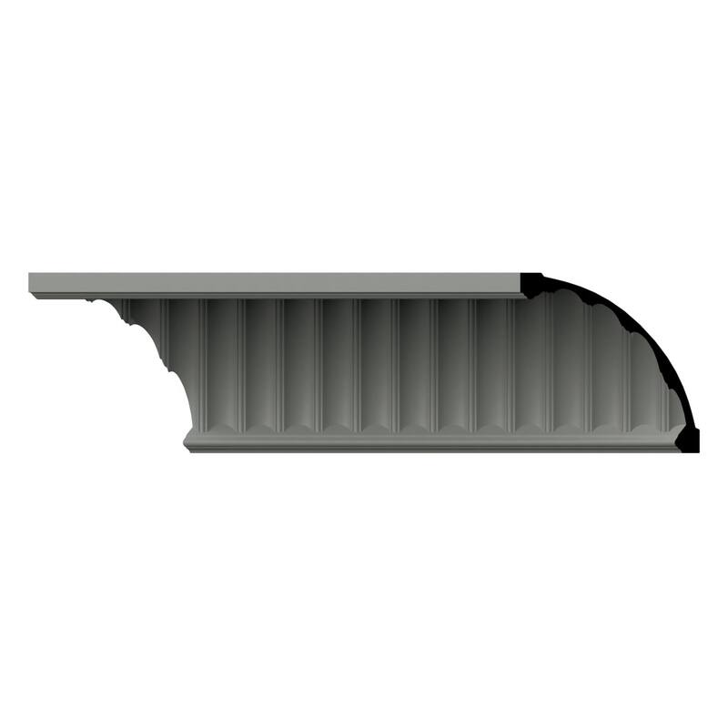 9 1/2"H x 9 1/2"P x 13 3/8"F x 47"L Esenia Crown Moulding - 1-Pack