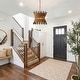 preview thumbnail 3 of 15, 16" Retro Brass Wood Hourglass 4-Light Chandelier Geometric Metal Adjustable Pendant Light for Foyer
