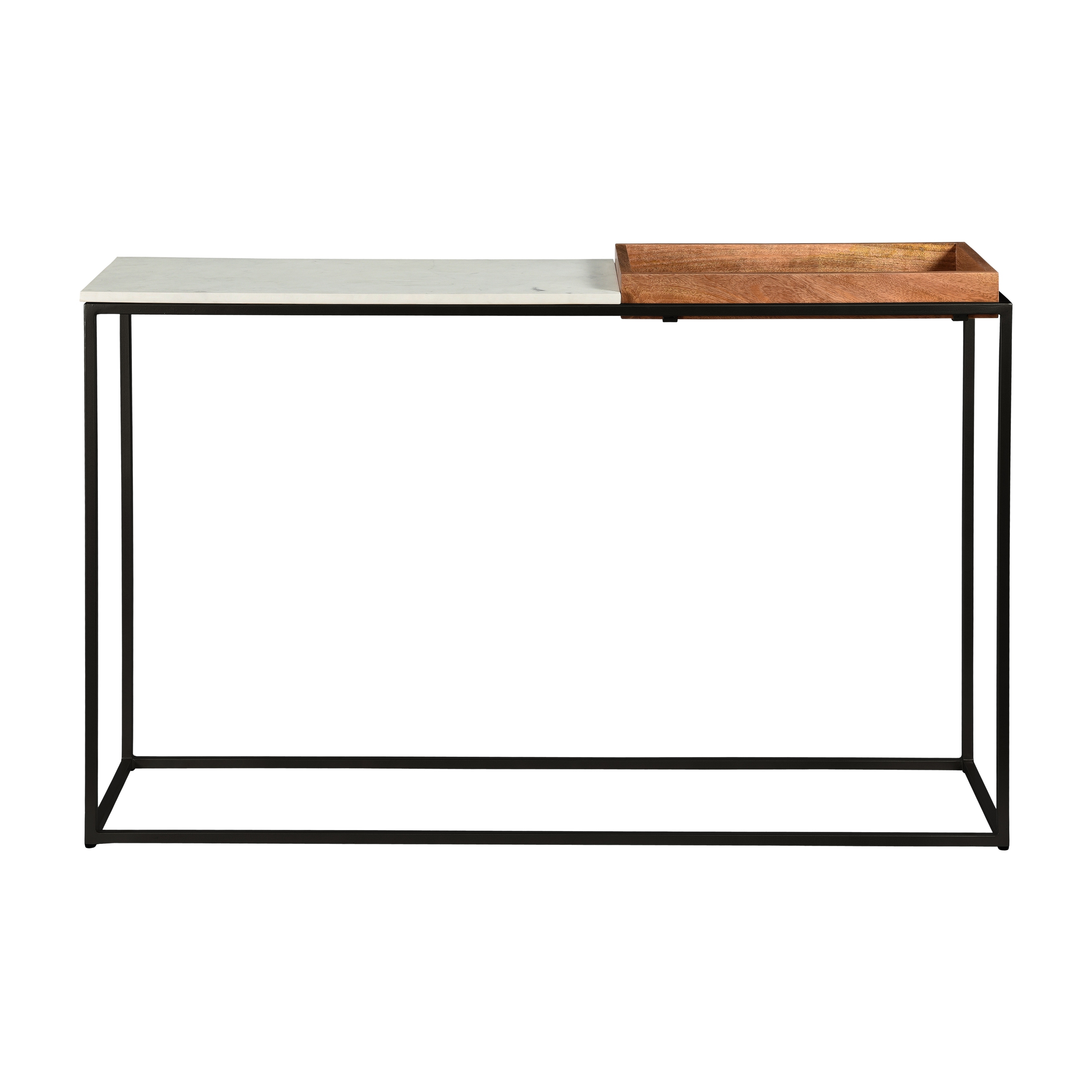 Atlas Steel Framed and Marble Toped Console Table - 48 inch W