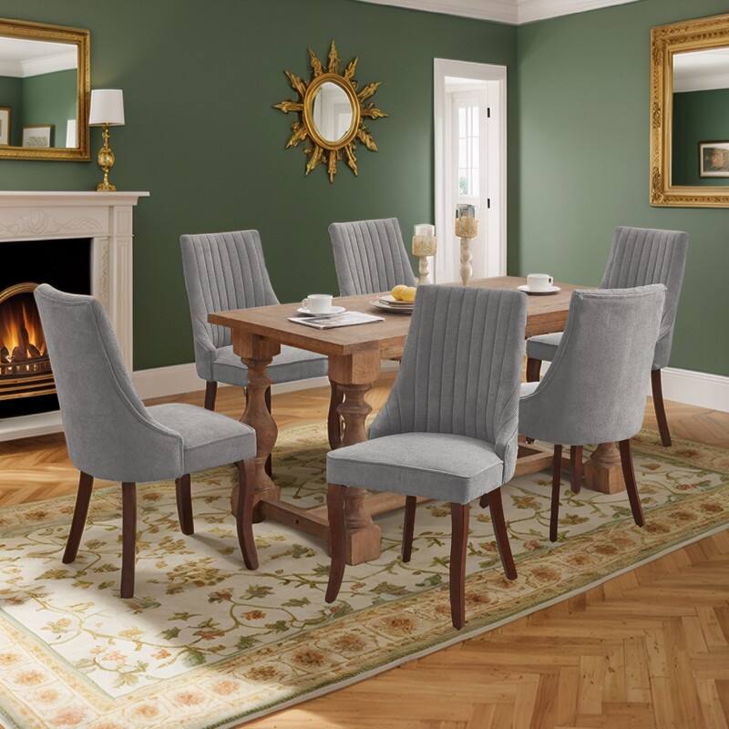 Comfy Fabric Upholstered Dining Chair (Set of 4)