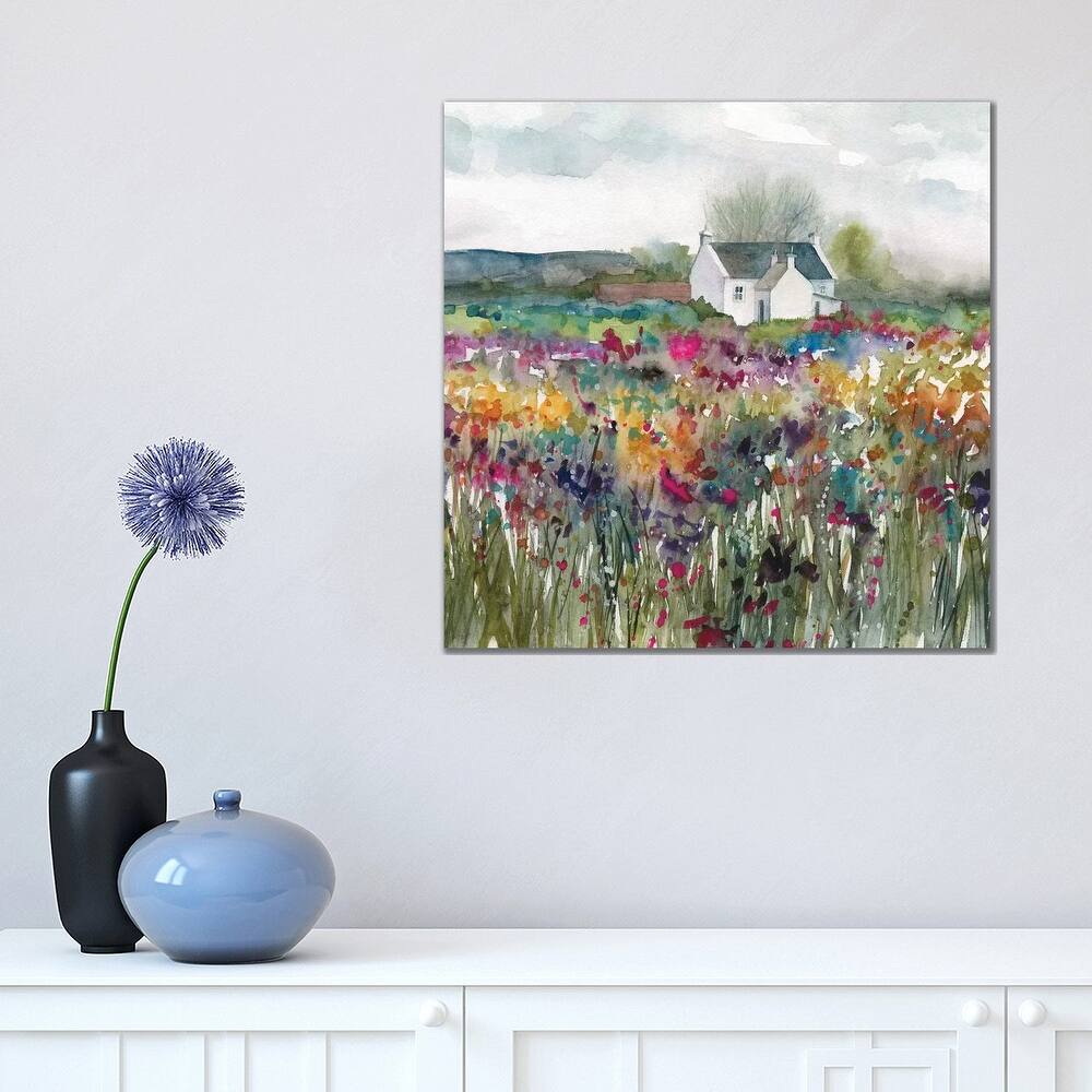 iCanvas "Wildflower Cottage" by Carol Robinson Canvas Print