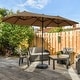 preview thumbnail 19 of 54, 13 ft Patio Umbrella with Base Double-Sided Rectangular Outdoor Deck Umbrella