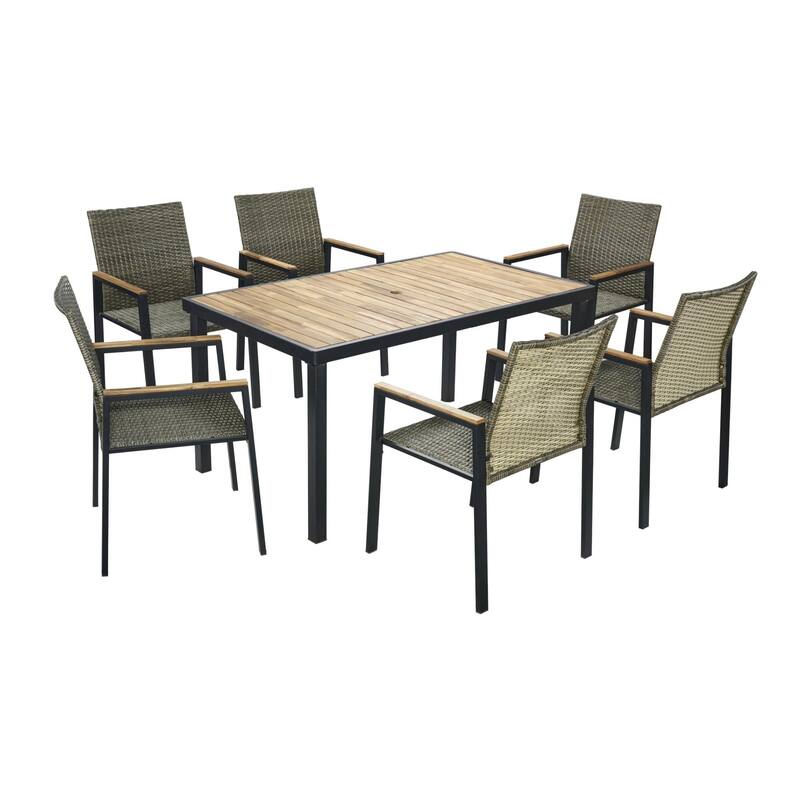 All Weather 7-Piece Patio Dining Table Sets