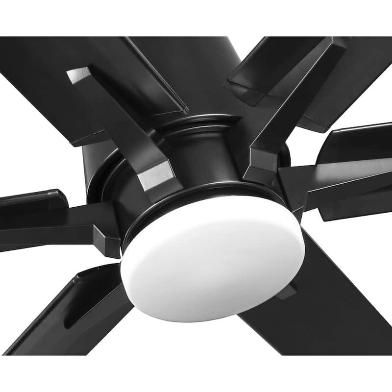 Arlo Collection 60" Indoor Outdoor Six-Blade Black Ceiling Fan - 13.970" x 27.240" x 10.430"