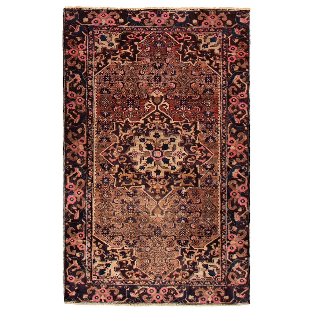 ECARPETGALLERY Hand-knotted Kayseri Vintage Red Wool Rug - 3'11 x 6'2