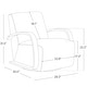 preview thumbnail 17 of 47, Eli Swivel Accent Chair with U-Shaped Wood Arm