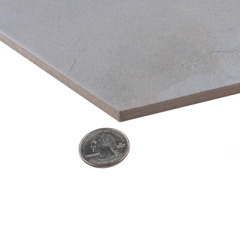 Merola Tile Industrial Hex Silver 8-1/2" x 9-7/8" Porcelain Floor and Wall Tile