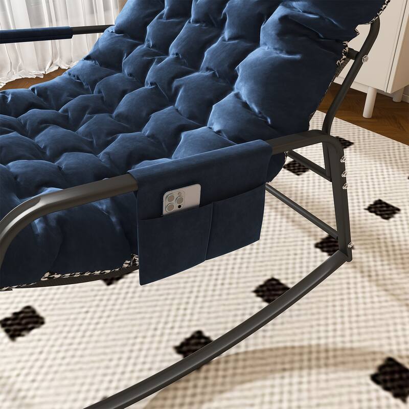 All-Season Comfort Storage Rocking Chair with Cushions & Armrests