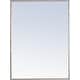 preview thumbnail 1 of 9, Elegant Lighting Eternity 32" x 24" Rectangular Metal Framed Wall Silver