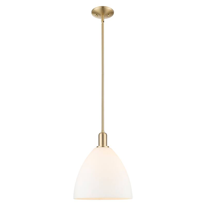 Innovations Lighting Endless Possibilities Arcadia - Bristol - 1 Light 12" Stem Hung Mini Pendant - Champagne Bronze/Matte White