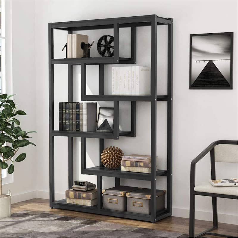Bookshelf, Modern Etagere Bookcase, Storage and Display Shelves