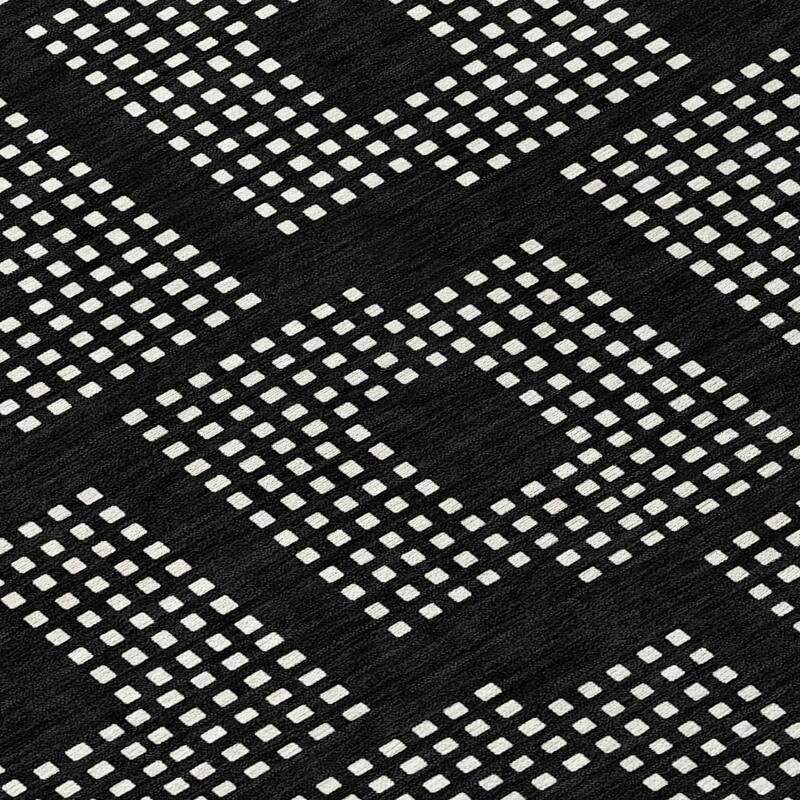 Machine Washable Indoor/ Outdoor Chantille Modern Houndstooth Rug