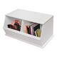preview thumbnail 1 of 38, Badger Basket Two Bin Stackable Storage Cubby White