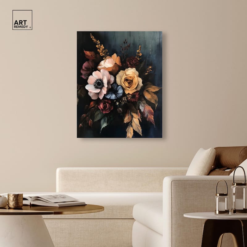 Dark Roses Beauty I Canvas by Art Remedy, Gallery Wrapped