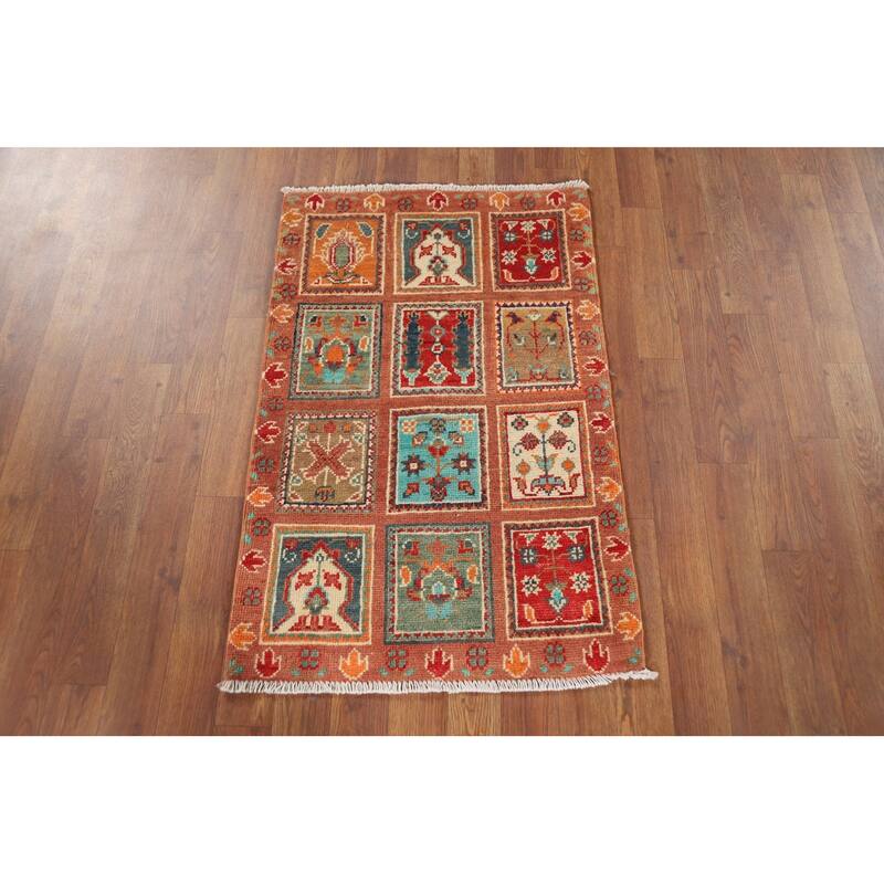 Garden Design Kazak Foyer Rug Hand-Knotted Wool Carpet - 2'0" x 3'1"