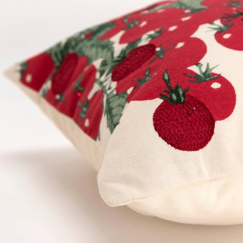Rizzy Home Cherry Tomato Printed Throw Pillow